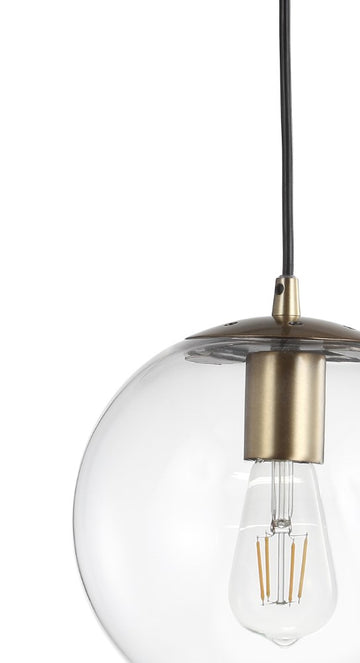 Bleecker 7.75" Metal/Glass Globe LED Pendant